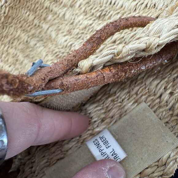 Esprit Vintage Jute Natural Bag Handle Summer Cottage Leather Handle - Picture 9 of 10